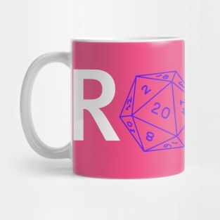 Roll. RPG Shirt white and purple Mug